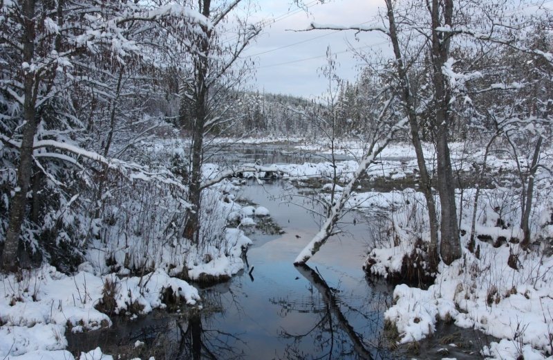 sneeuw Rådastrands Camping omgeving